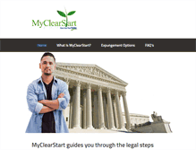 Tablet Screenshot of myclearstart.com